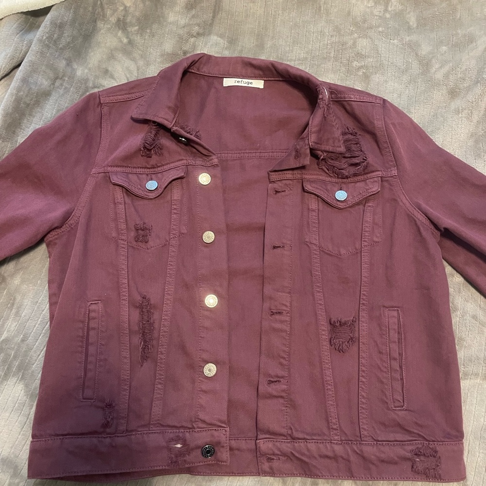 Red jean jacket